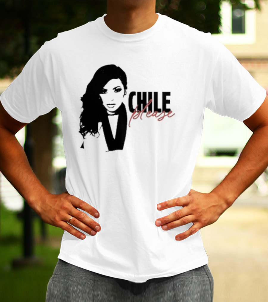 Jasmine Crockett Chile Please Silhouette Textured Portrait T-Shirt