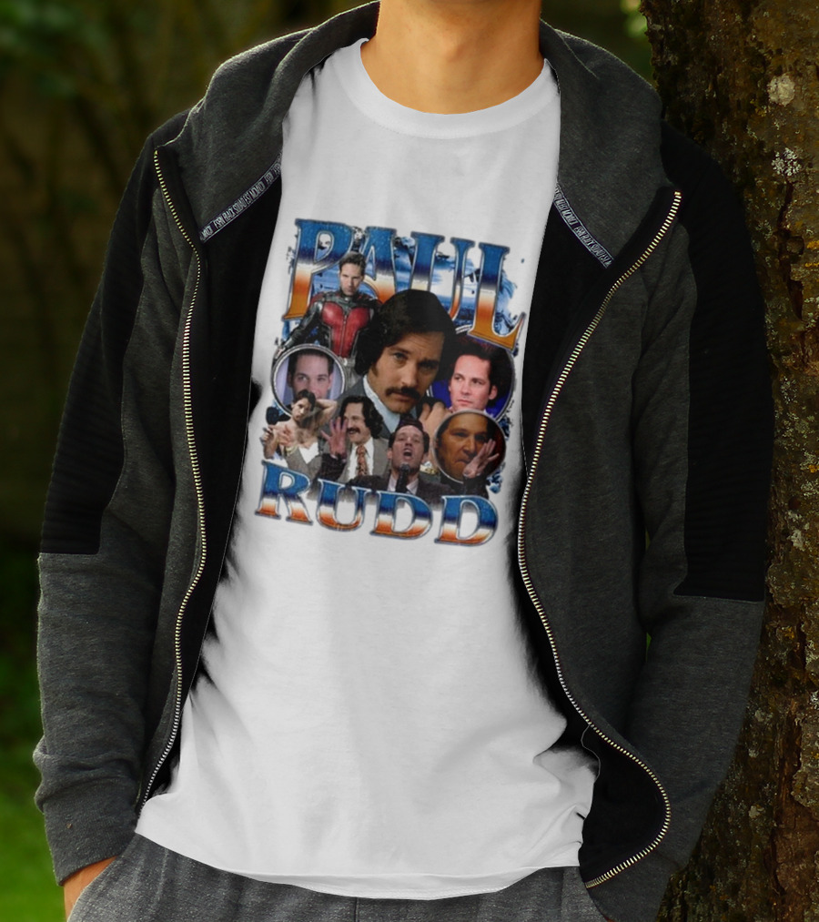 Paul Rudd 90’s Bootleg Ant-Man Anchor Improv Comedy Collage T-Shirt