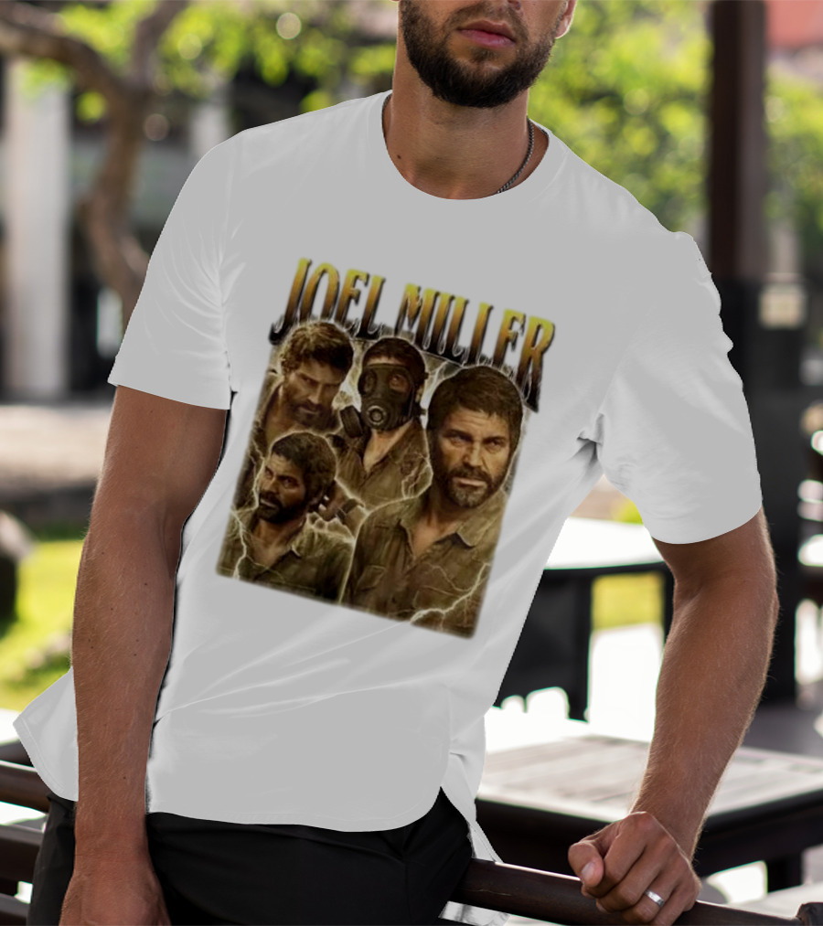 Joel Miller The Last Of Us Vintage Style Character Art T-Shirt