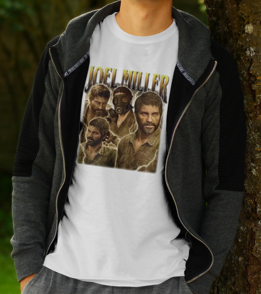 Joel Miller The Last Of Us Vintage Style Character Art T-Shirt