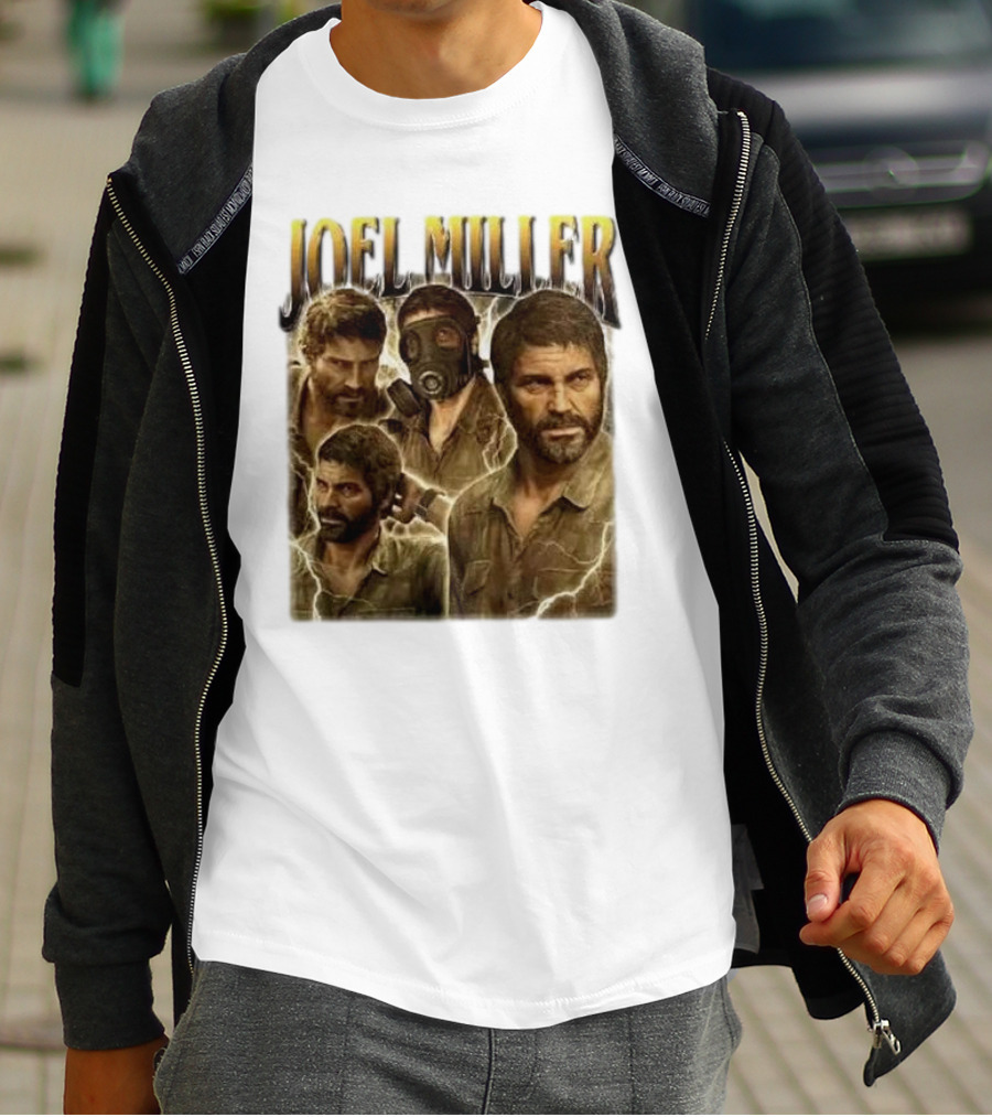 Joel Miller The Last Of Us Vintage Style Character Art T-Shirt