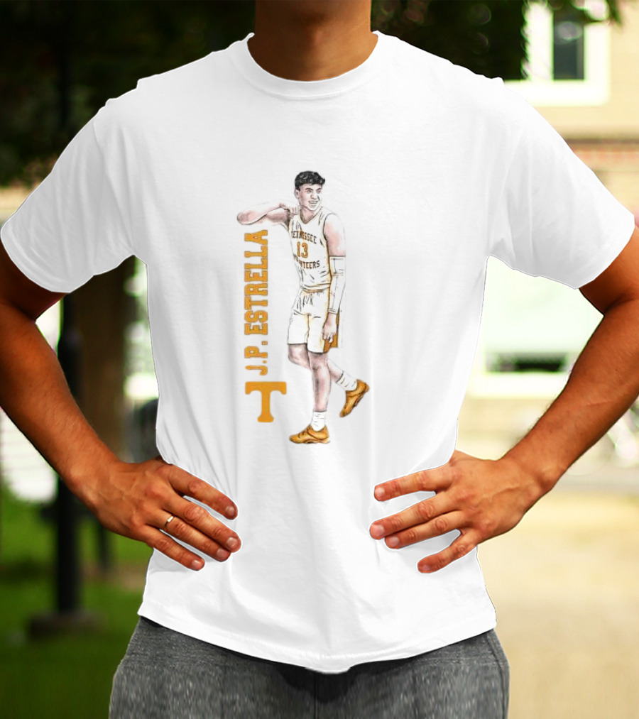 J.P. Estrella Tennessee Volunteers 13 Basketball Player T-Shirt