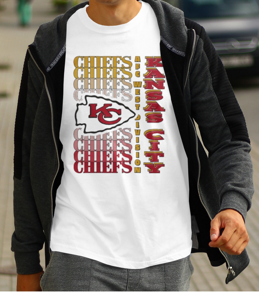Kansas City Chiefs AFC West Division Kansas City Chiefs Logo KC Chiefs T-Shirt