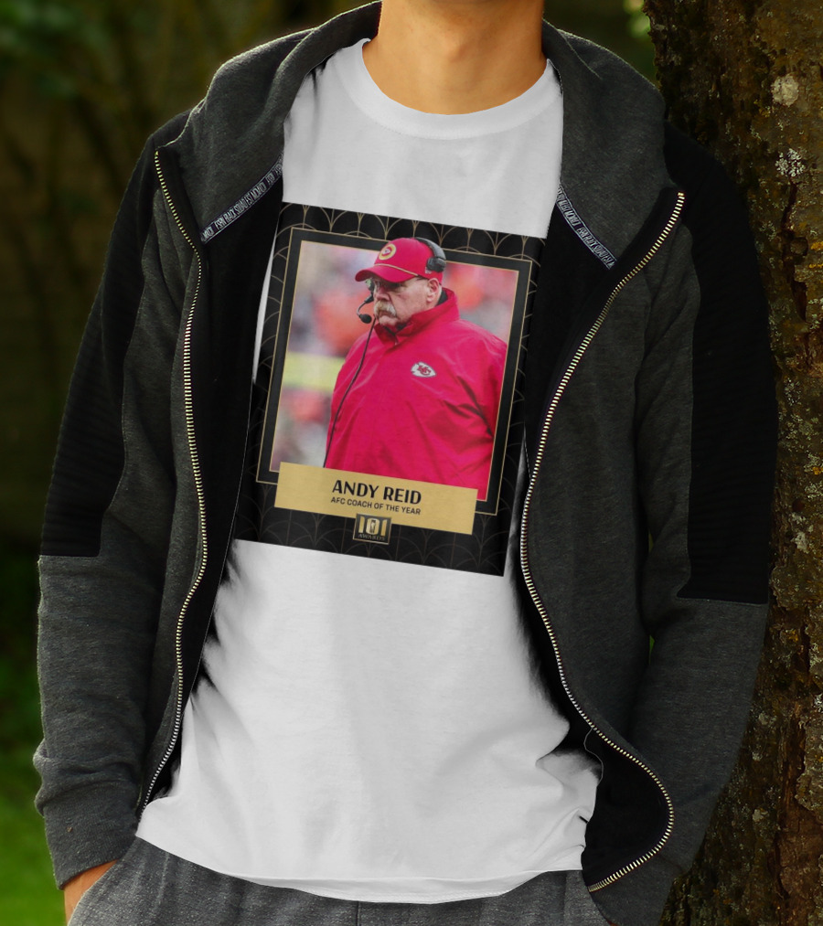 Kansas City Chiefs Andy Reid AFC Coach Of The Year 101 Awards T-Shirt