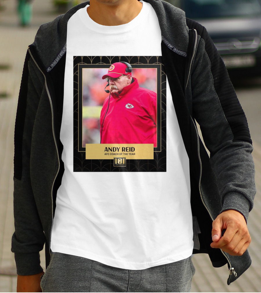 Kansas City Chiefs Andy Reid AFC Coach Of The Year 101 Awards T-Shirt