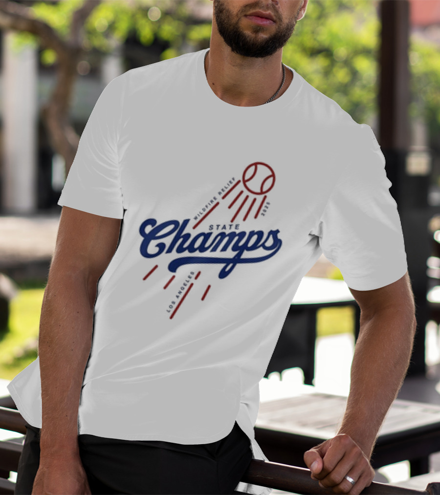 Los Angeles State Champs Wildfire Relief Dodgers 2025 T-Shirt