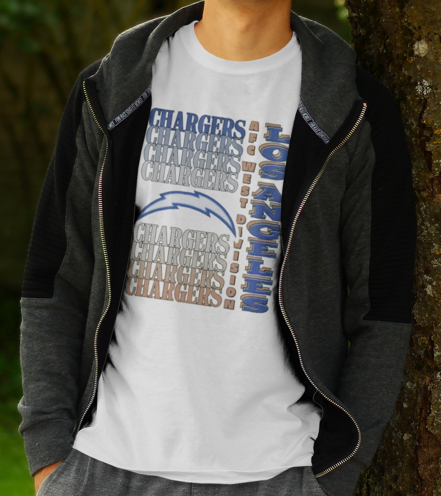 Los Angeles Chargers AFC West Division Chargers Bolt T-Shirt