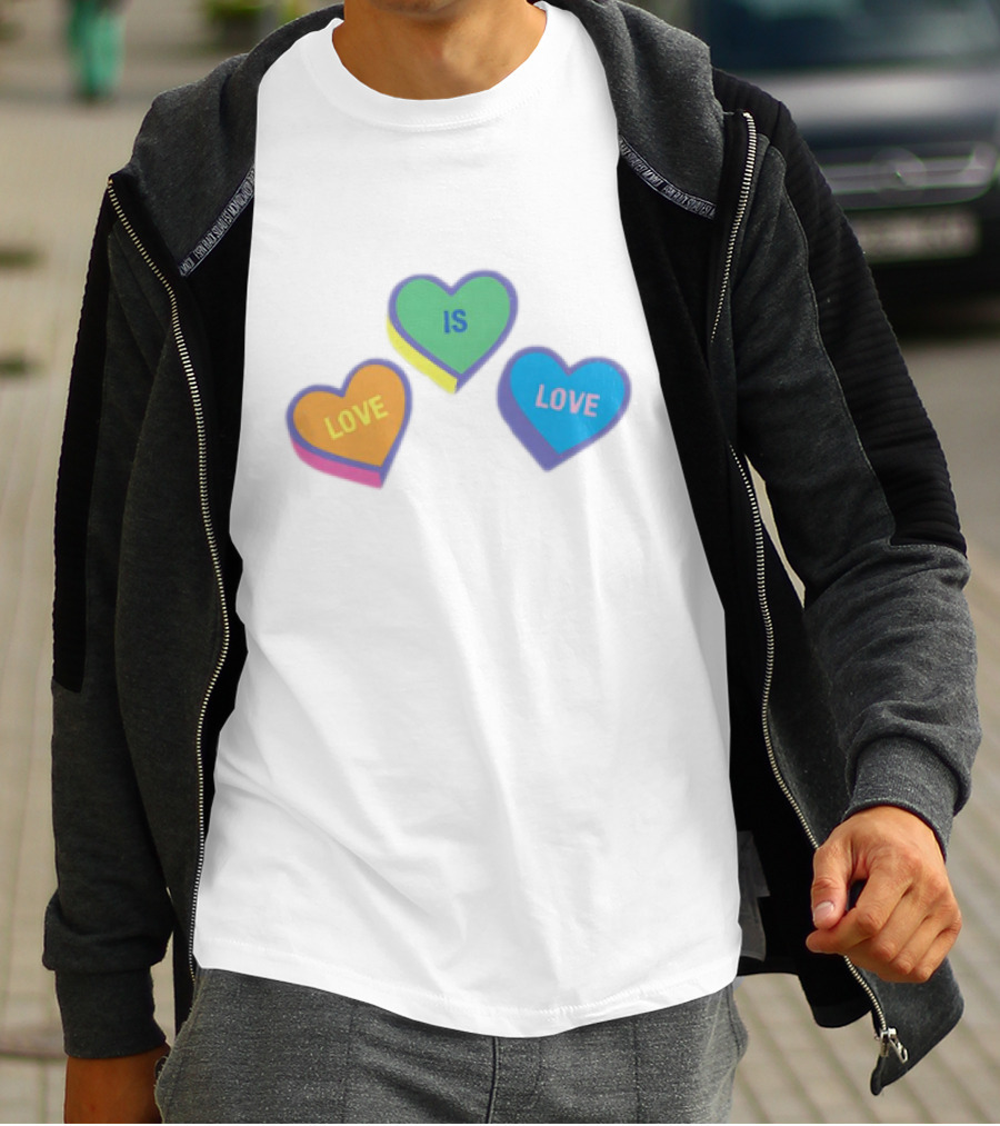 Love Is Love Colorful Hearts T-Shirt