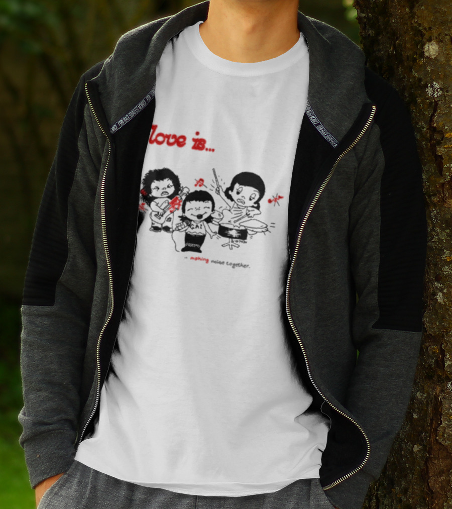 Love Is Making Noise Together Comic Style Fun T-Shirt
