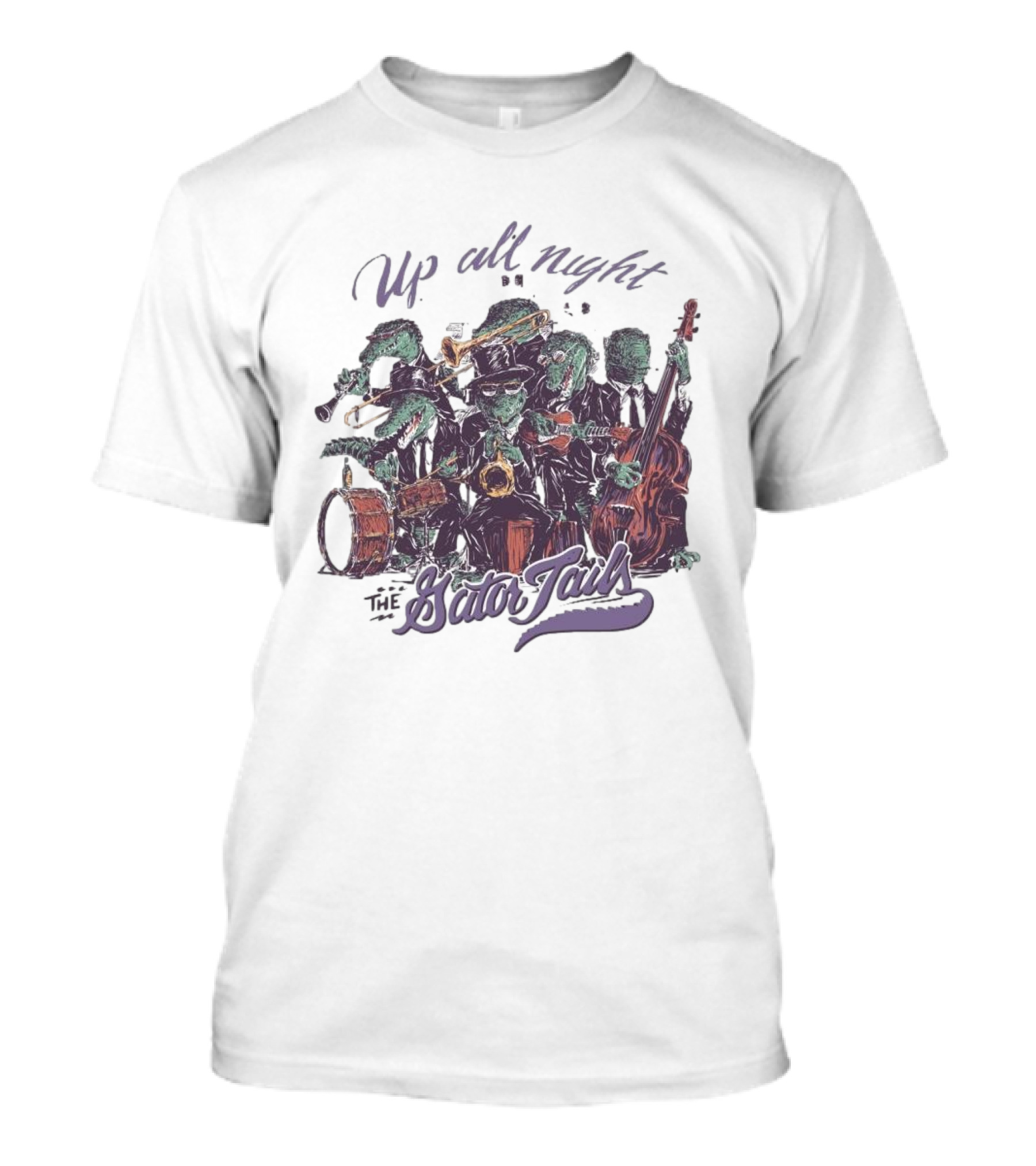 Up All Night With The Gator Jazz Band Mardi Gras T-Shirt