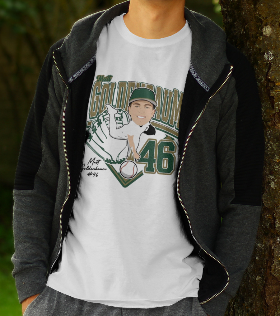 Matt Goldenbaum 46 Baseball Glove Illustration 2025 T-Shirt