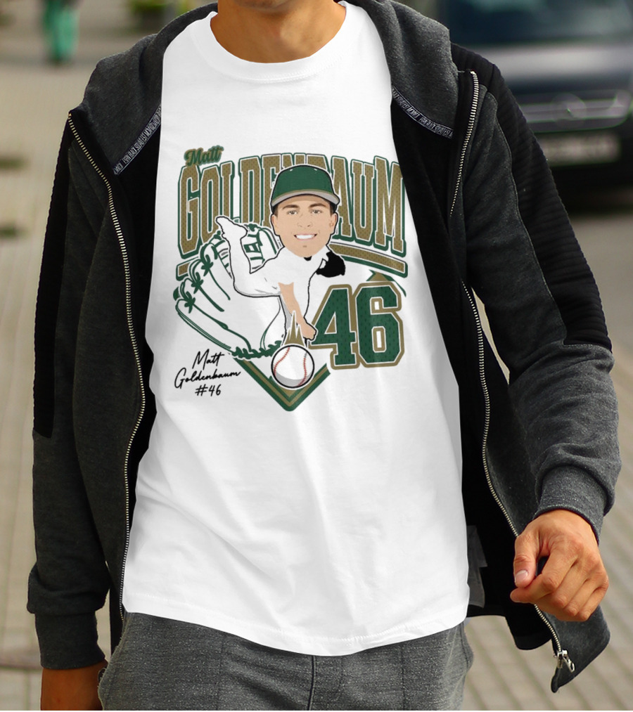 Matt Goldenbaum 46 Baseball Glove Illustration 2025 T-Shirt