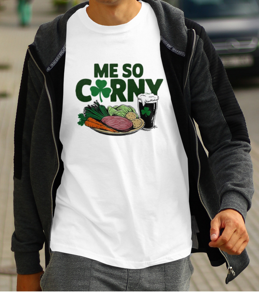 Me So Corny Corned Beef Cabbage St Patrick’s Day Shamrock Plate T-Shirt