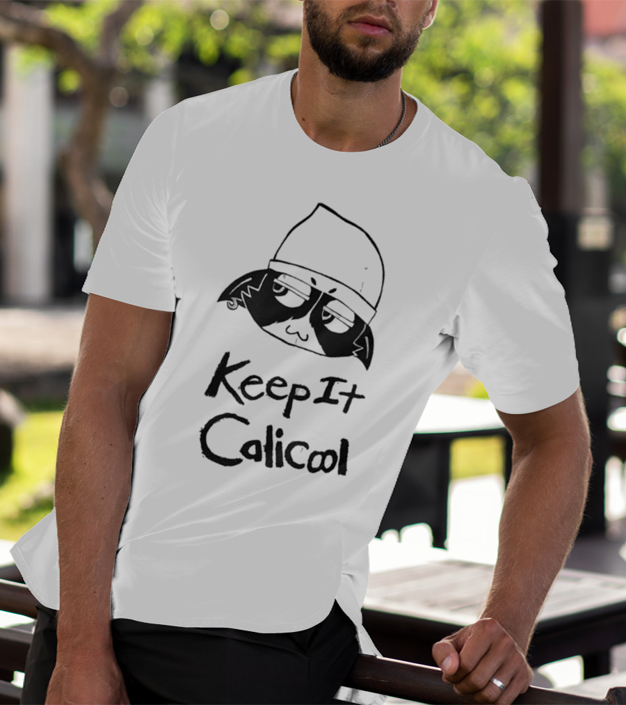 Meowskulls Keep It Calicool With Cool Cat In Beanie T-Shirt