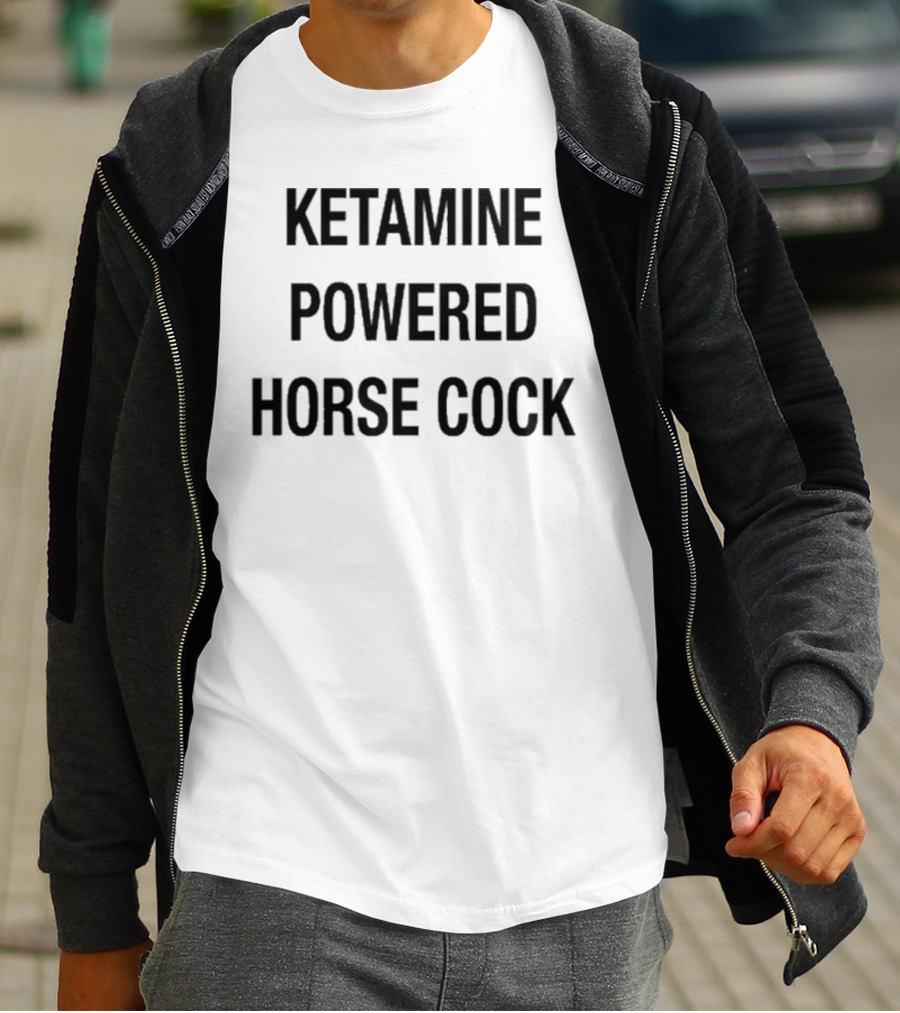 Microplastics Envelope Filter Ketamine Powered Horse Cock T-Shirt