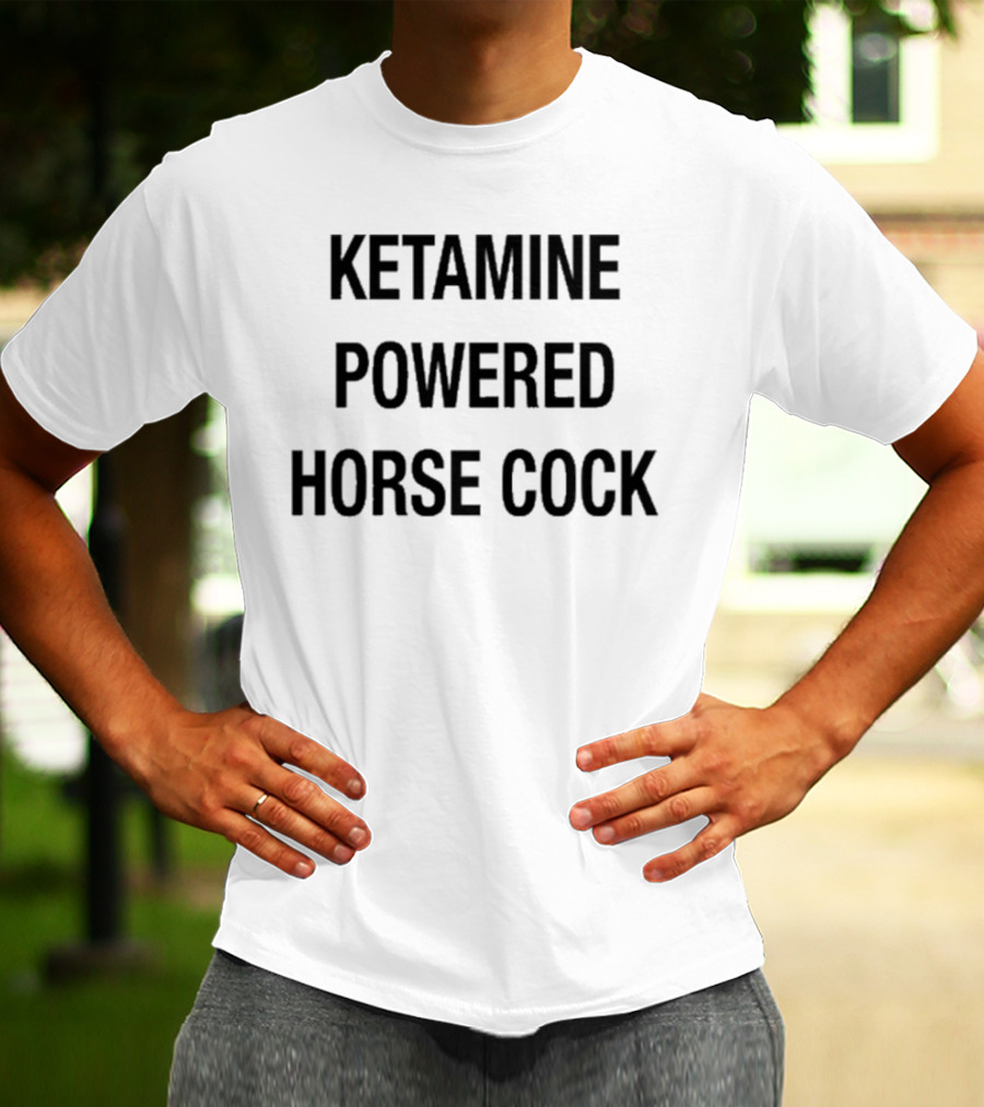 Microplastics Envelope Filter Ketamine Powered Horse Cock T-Shirt