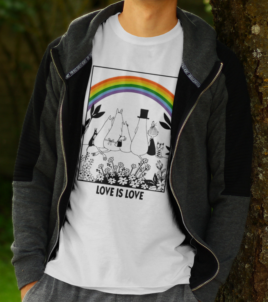 Moomin Rainbow Pride Love Is Love T-Shirt