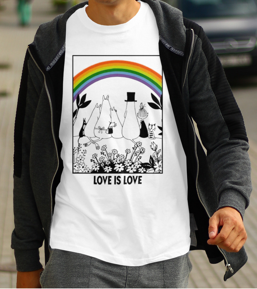 Moomin Rainbow Pride Love Is Love T-Shirt