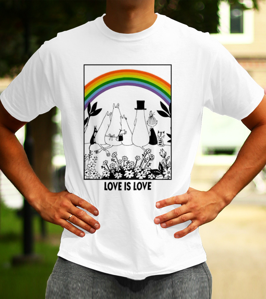Moomin Rainbow Pride Love Is Love T-Shirt