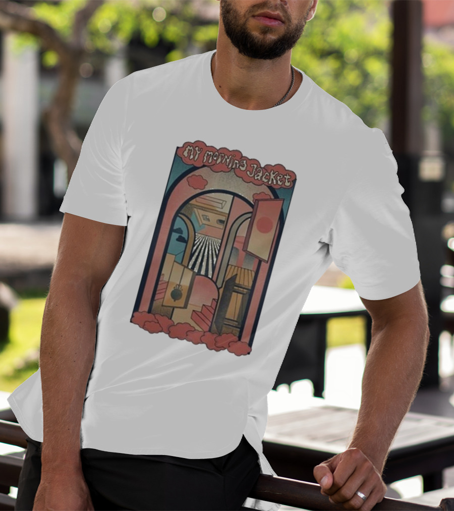 My Morning Jacket Surreal Archway And Stairs Retro Album Art T-Shirt