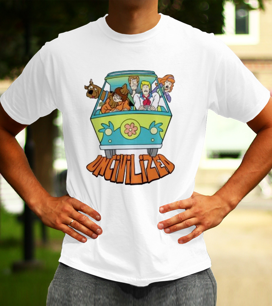 Mystery Machine Scooby-Doo Uncivilized Driving Adventure T-Shirt