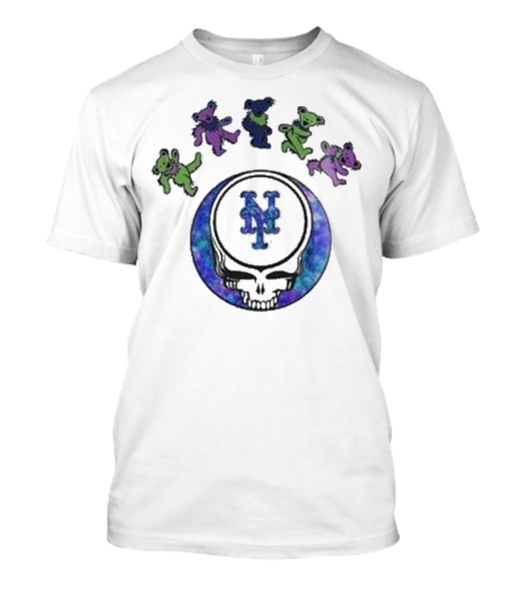 New York Mets Skull 2025 Grateful Dead Night Baseball T-Shirt