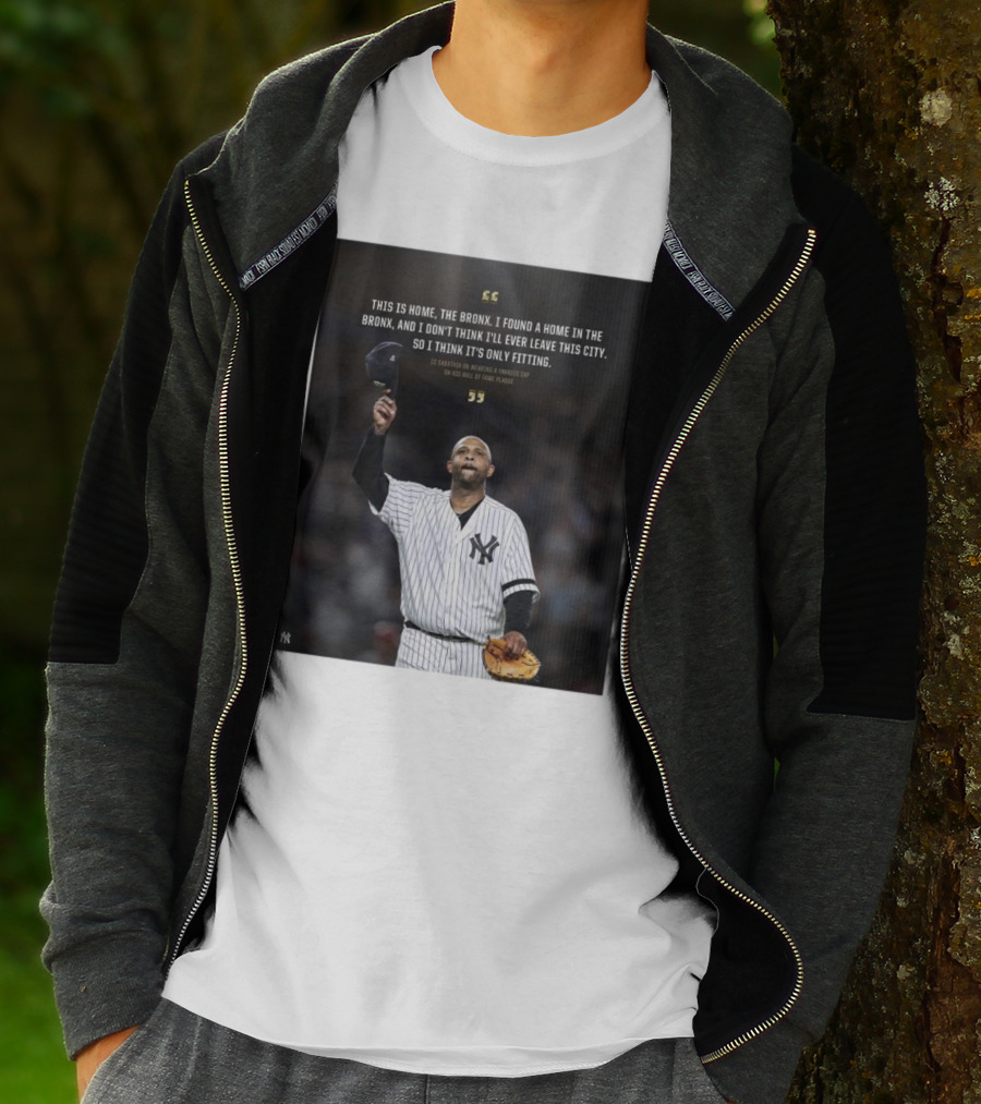 New York Yankees CC Sabathia This Is Home The Bronx Hall Of Fame Plaque T-Shirt