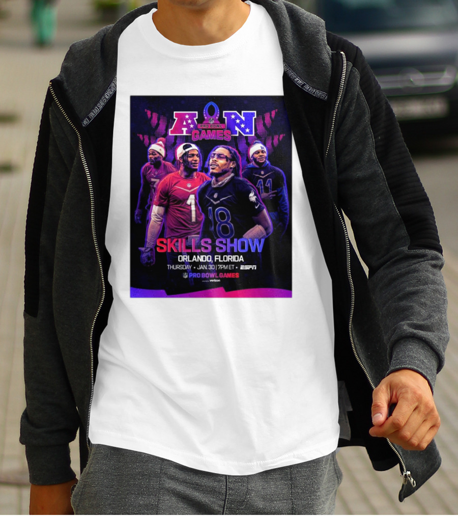 NFC And AFC NFL Pro Bowl Games 2025 Skills Show Orlando Florida January 30 ESPN T-Shirt