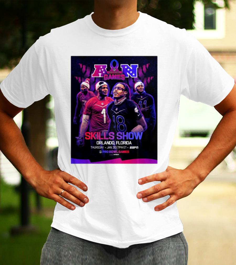 NFC And AFC NFL Pro Bowl Games 2025 Skills Show Orlando Florida January 30 ESPN T-Shirt