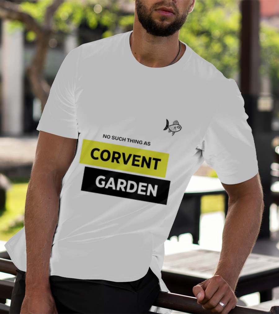 No Such Thing As Corvent Garden With Yellow And Black Text Blocks T-Shirt
