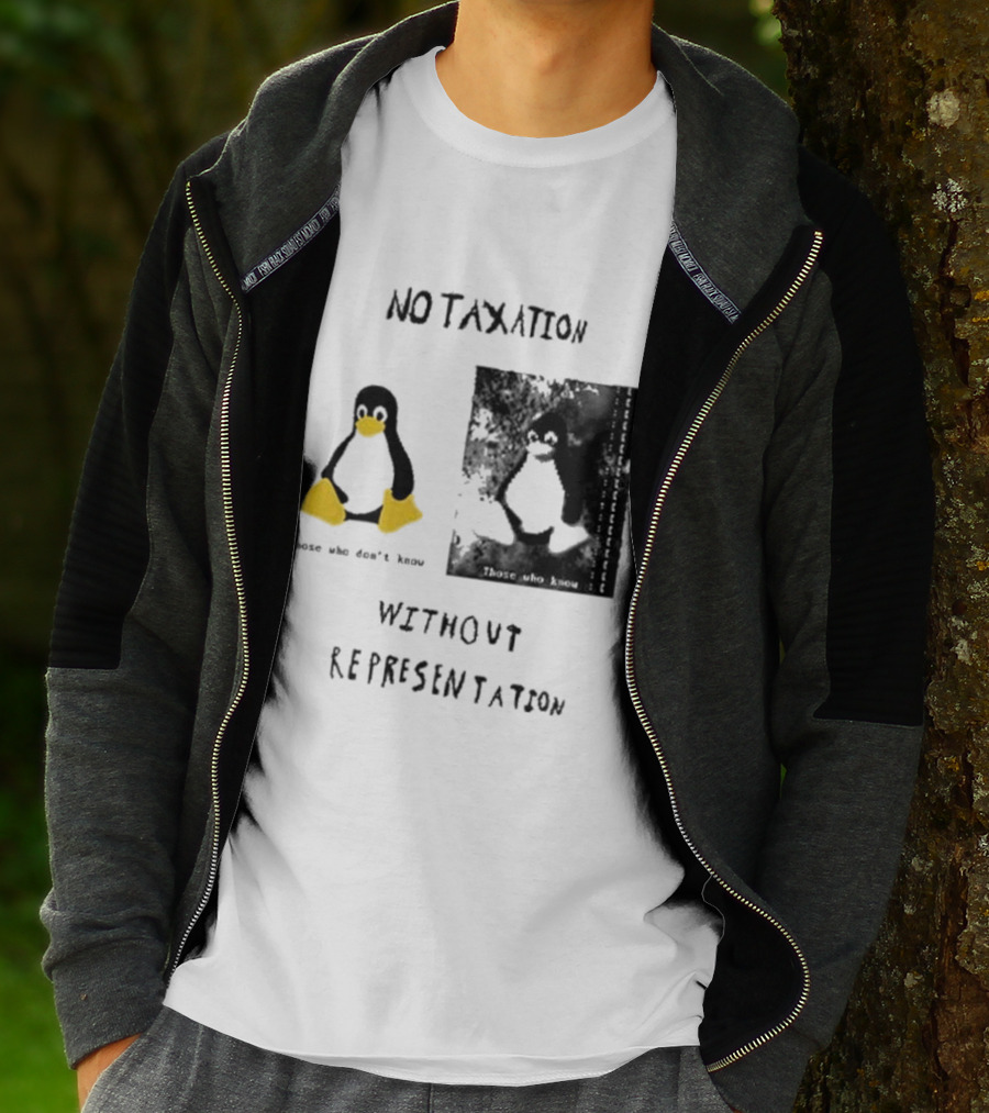 No Taxation Without Representation Unhappy Feet Penguin T-Shirt