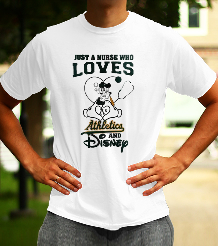 Oakland Athletics Disney Just A Nurse Who Loves Baseball 2025 T-Shirt