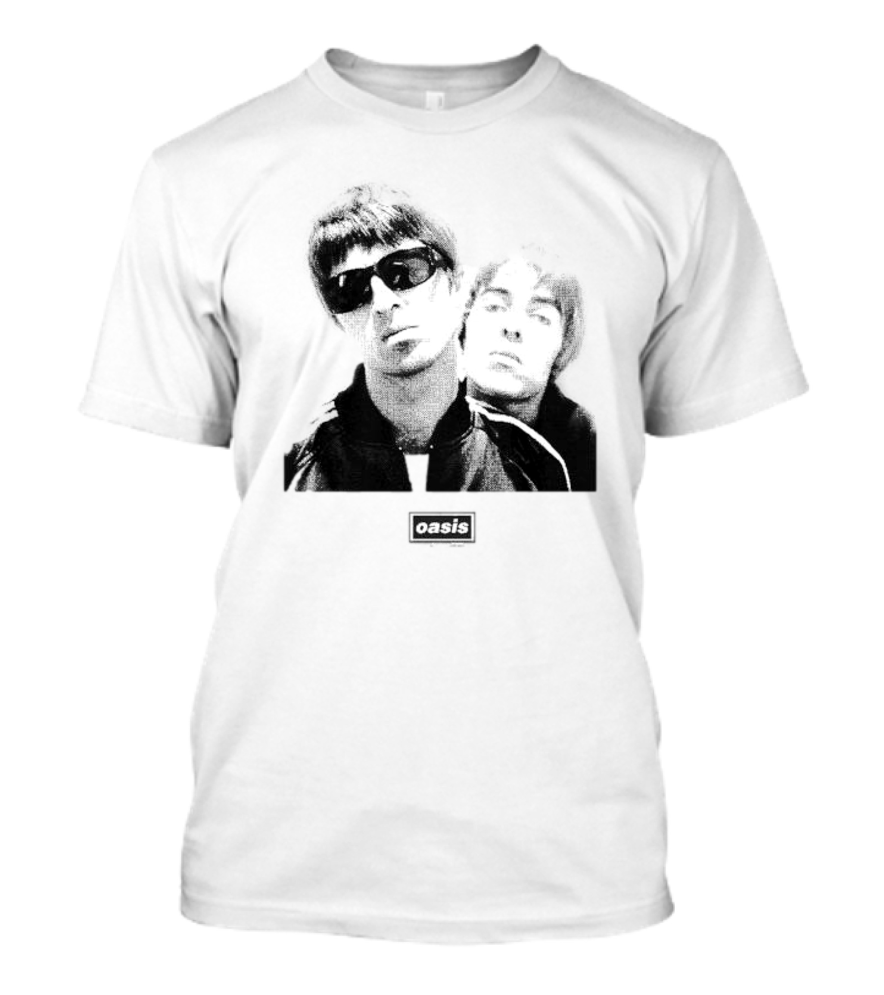 Oasis Boxed Web Exclusive Liam And Noel Gallagher Black And White T-Shirt