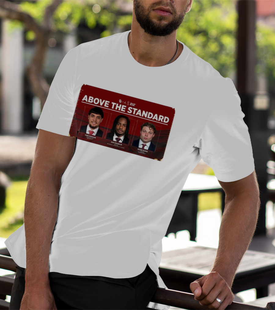 OU 212° Above The Standard Ivan Carreon Sam Franklin Peter Schuh Football T-Shirt