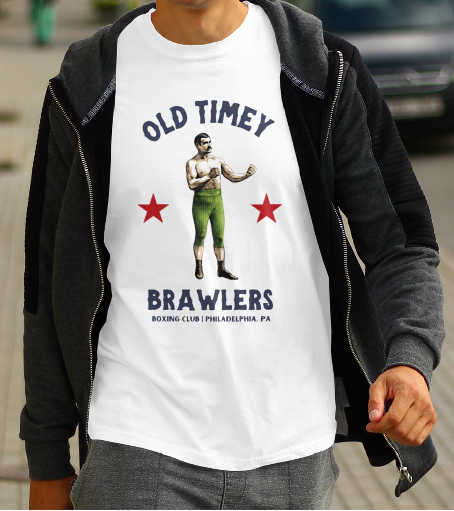 Old Timey Brawlers Boxing Club Philadelphia Vintage Style T-Shirt