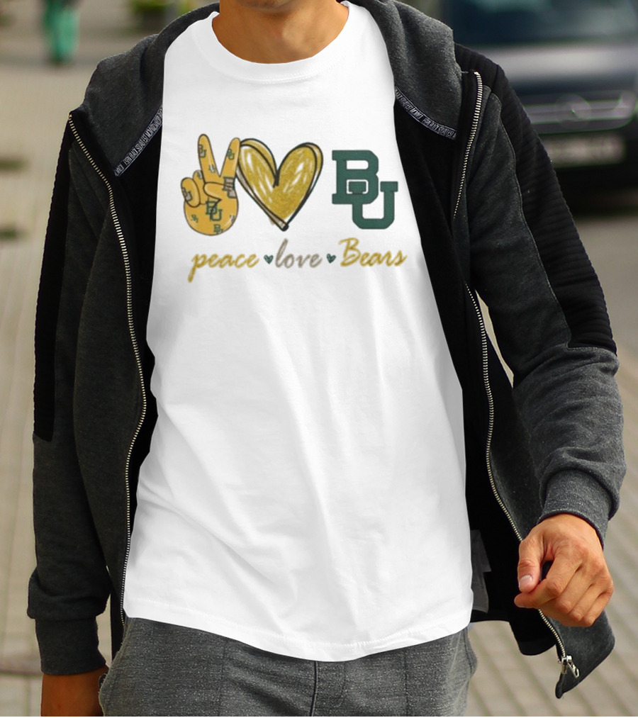 Peace Love BU Bears T-Shirt