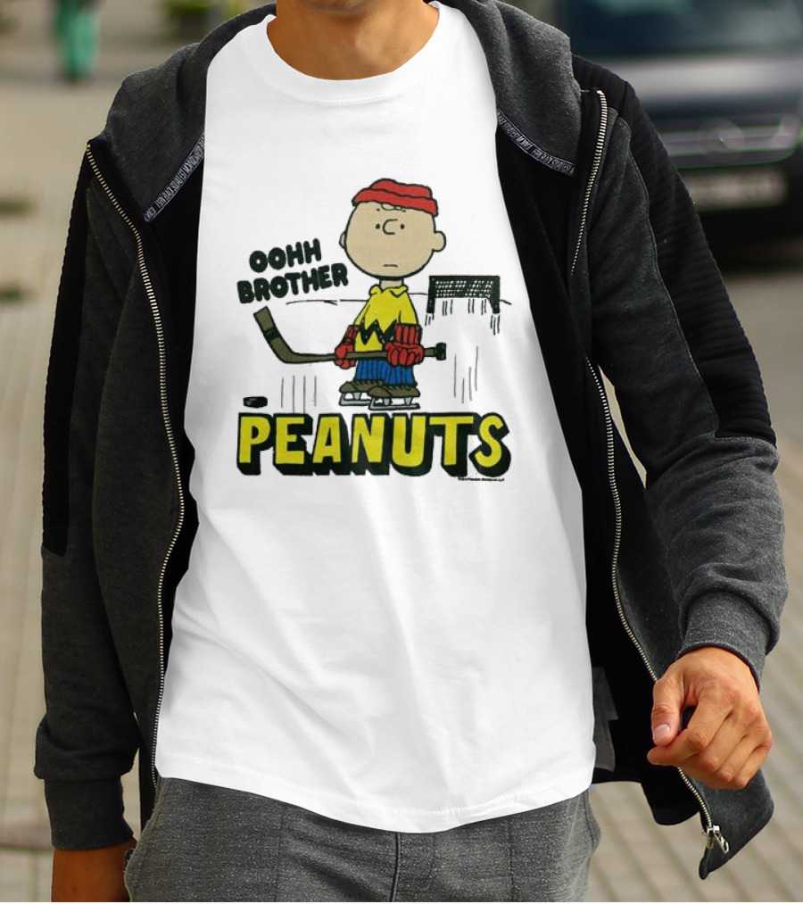 Peanuts Charlie Brown Oohh Brother Hockey Player T-Shirt