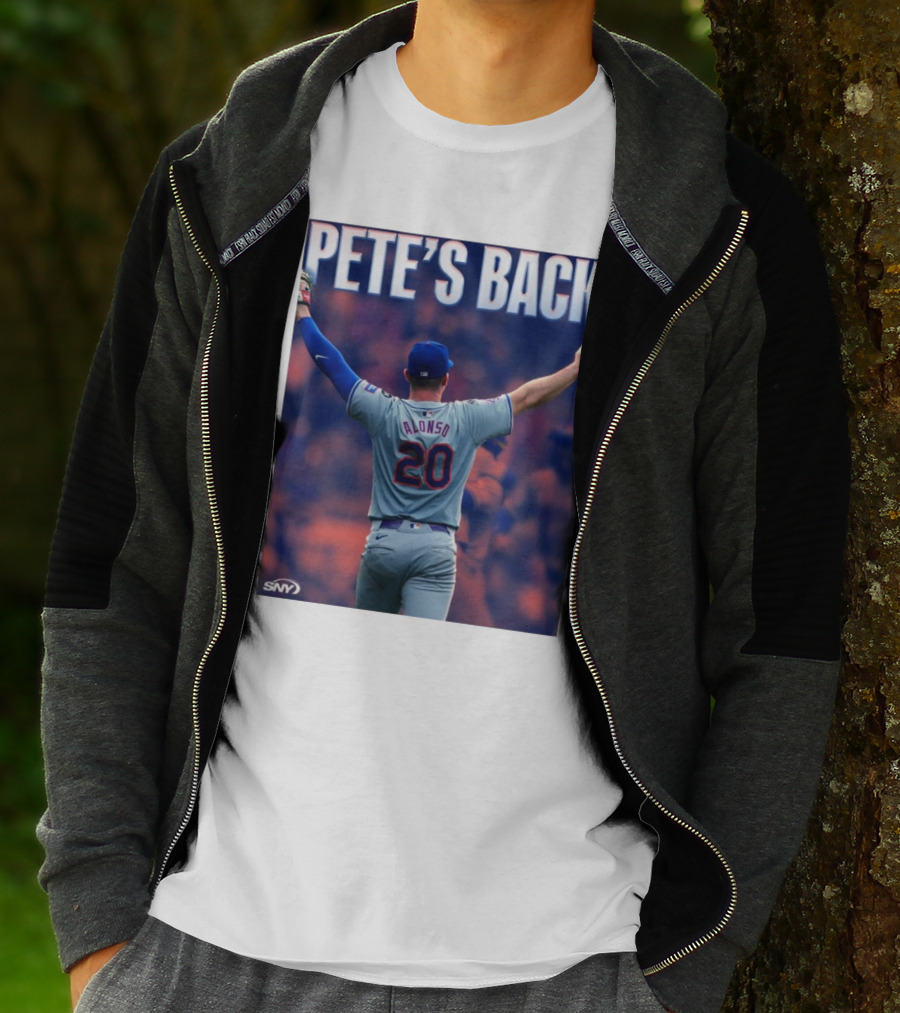 Pete Alonso Mets 20 Pete’s Back SNY T-Shirt