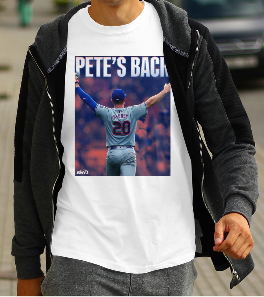 Pete Alonso Mets 20 Pete’s Back SNY T-Shirt