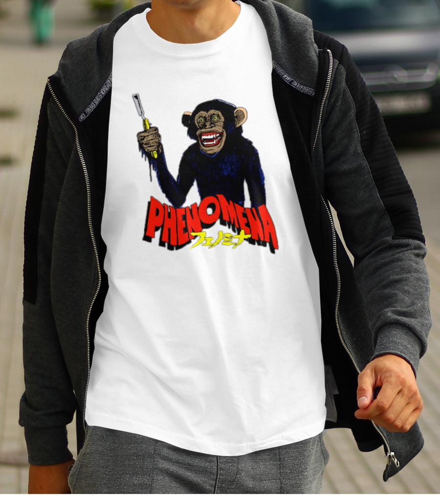 Phenomena フェノミナ Monkey Holding Razor T-Shirt
