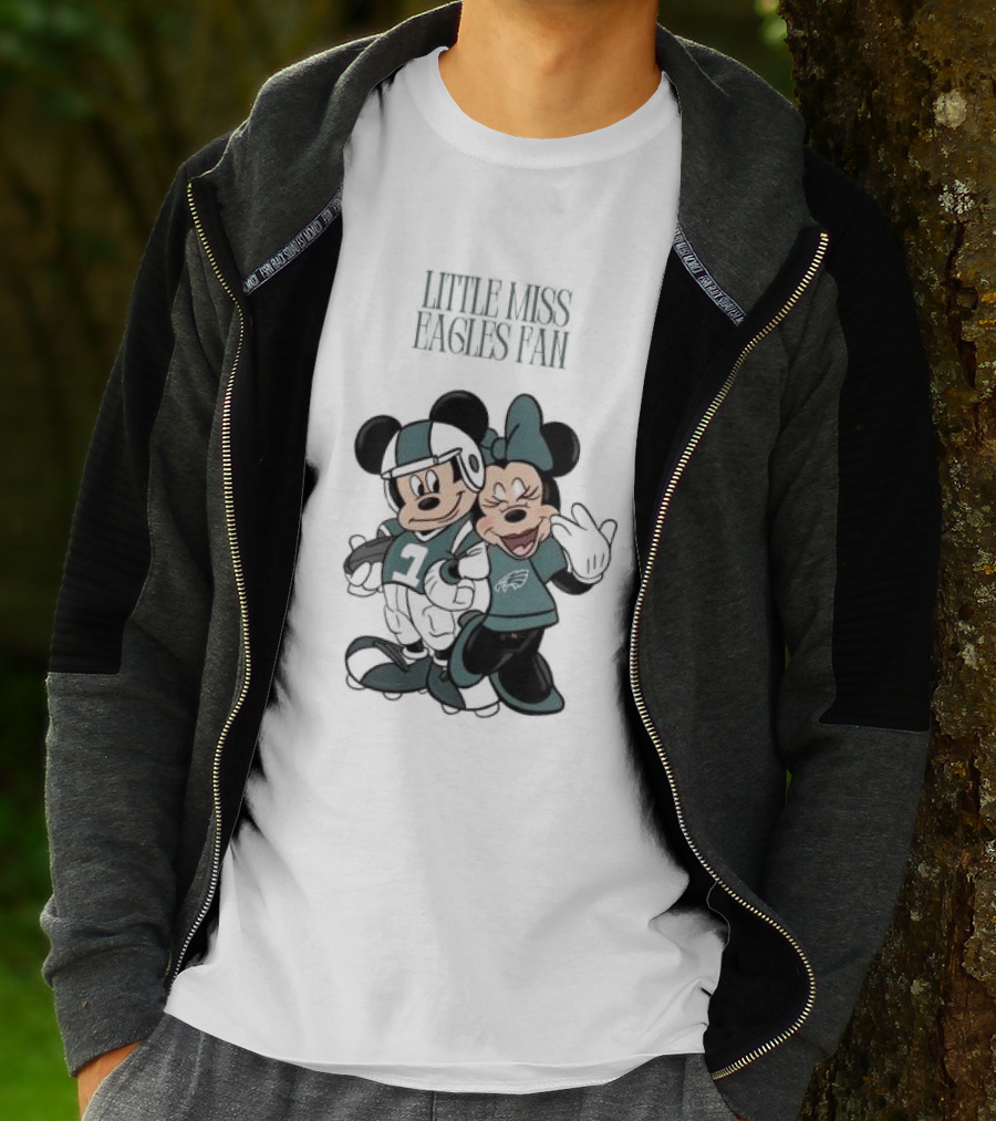 Philadelphia Eagles Mickey And Minnie Little Liss Eagles Fan T-Shirt