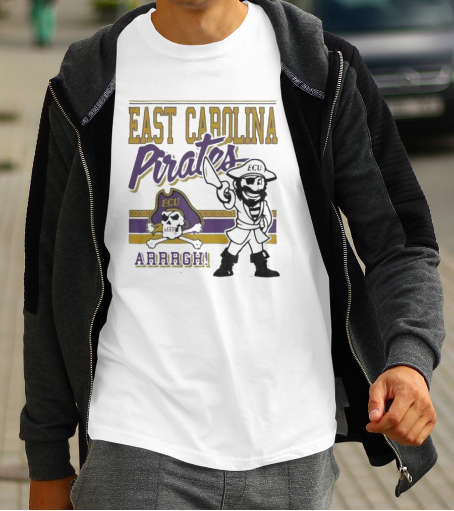 East Carolina Pirates ECU Arrrgh Retro Mascot 2025 T-Shirt