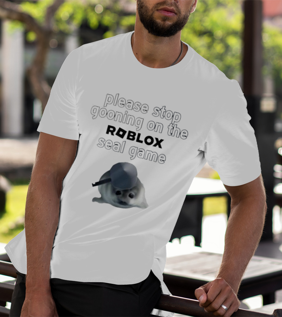 Stop Gooning On The Roblox Seal Game T-Shirt