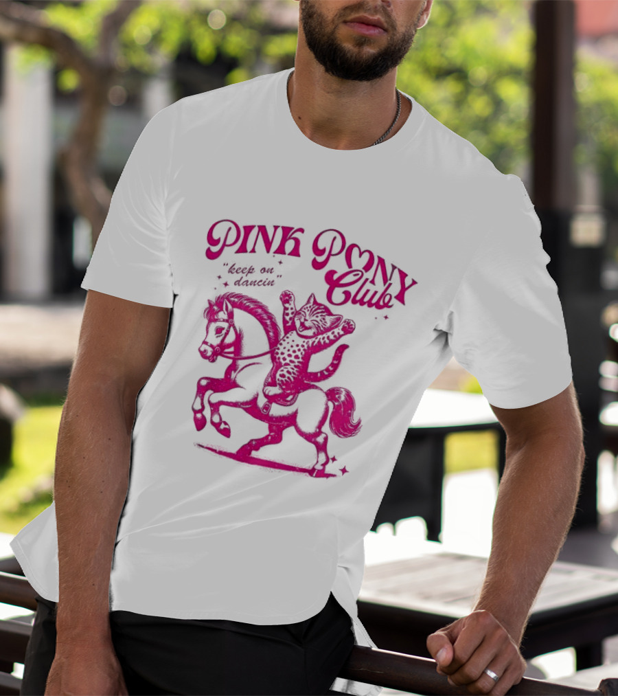 Pink Pony Club Cat Lover Disco Retro Birthday T-Shirt