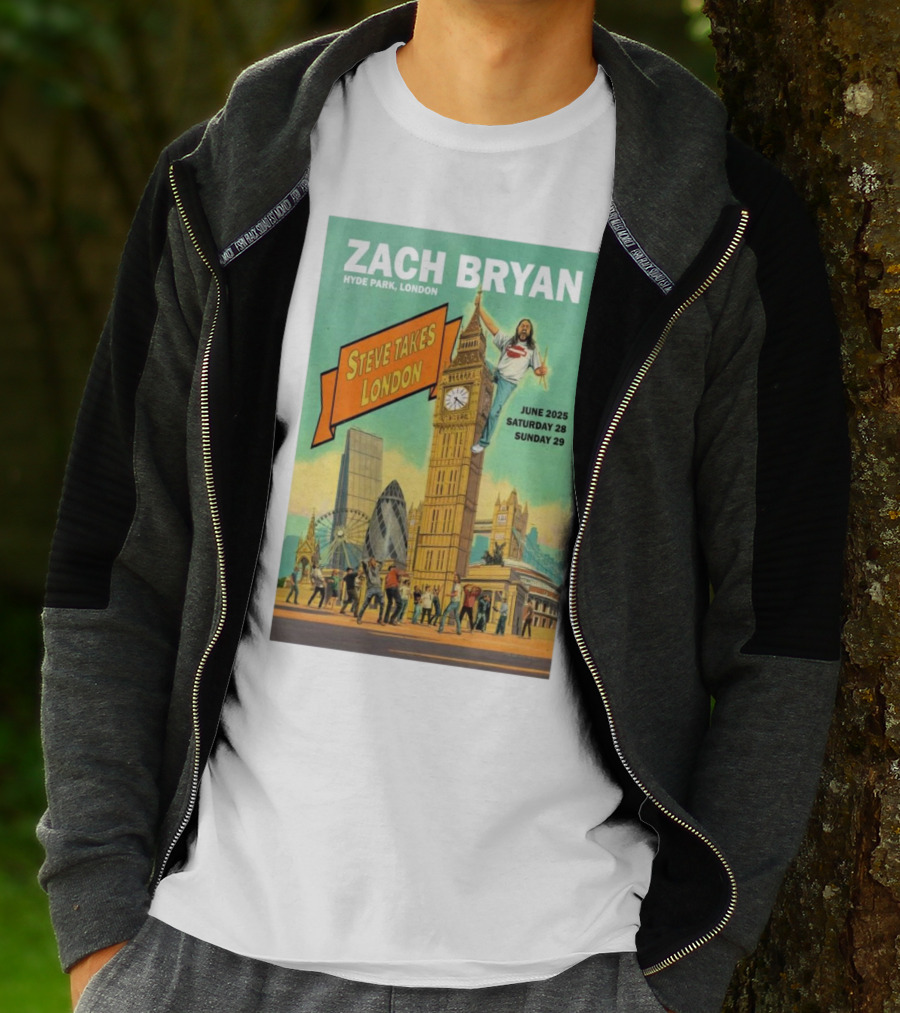 Zach Bryan Hyde Park London June 2025 Steve Takes London Saturday 28 Sunday 29 T-Shirt