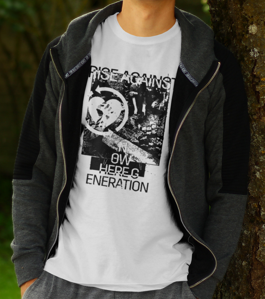 Rise Against Nowhere Generation Street Kids Stop Skeleton T-Shirt