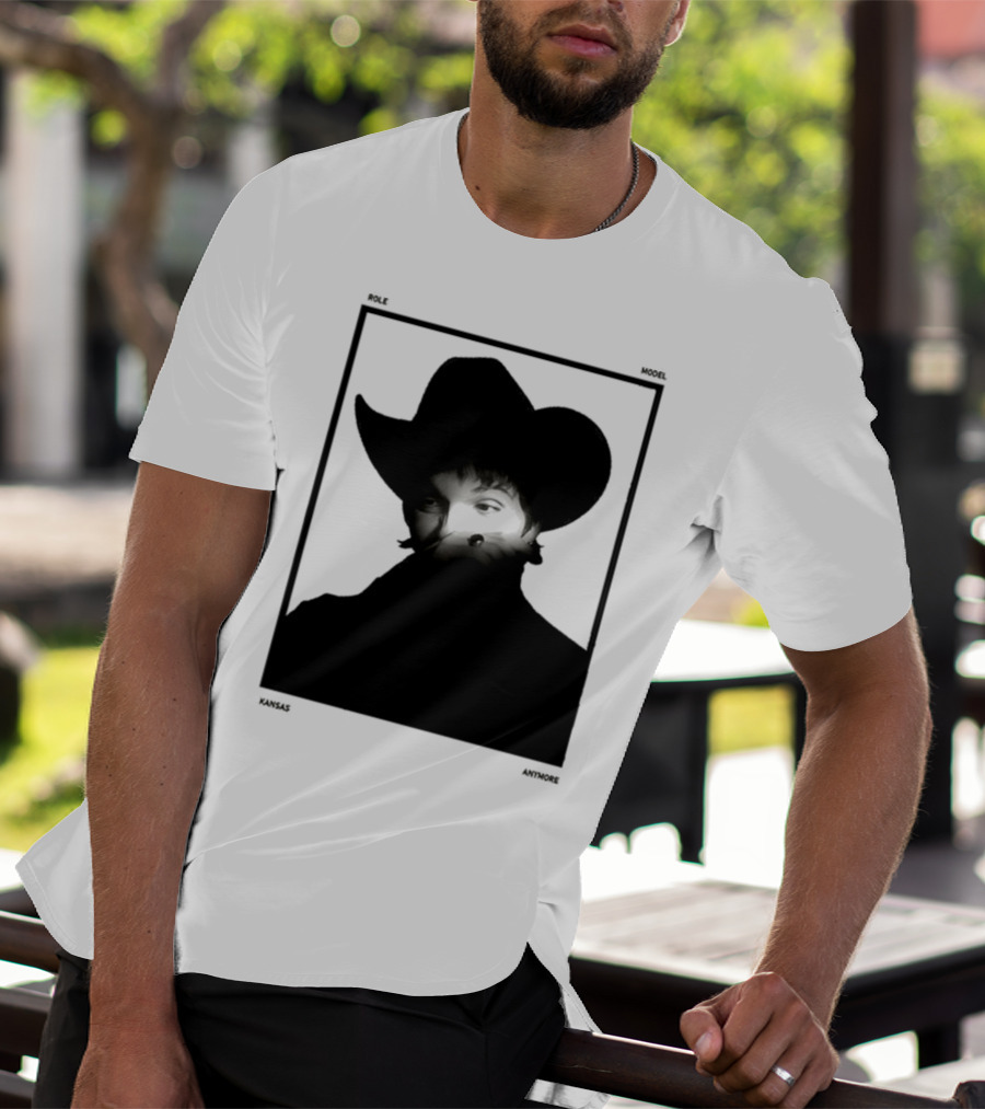Role Model Anymore Kansas Cowboy Hat Boyfriend Fit Girls T-Shirt