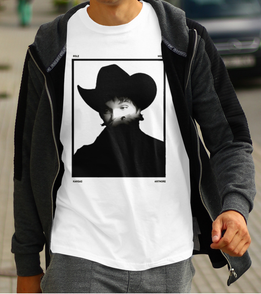 Role Model Anymore Kansas Cowboy Hat Boyfriend Fit Girls T-Shirt