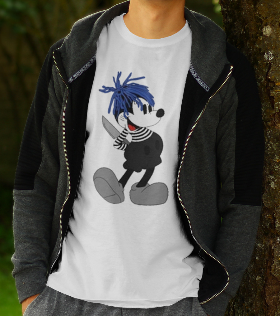 Revenge X Sad Knife Character With Blue Hair And Red Eyes T-Shirt