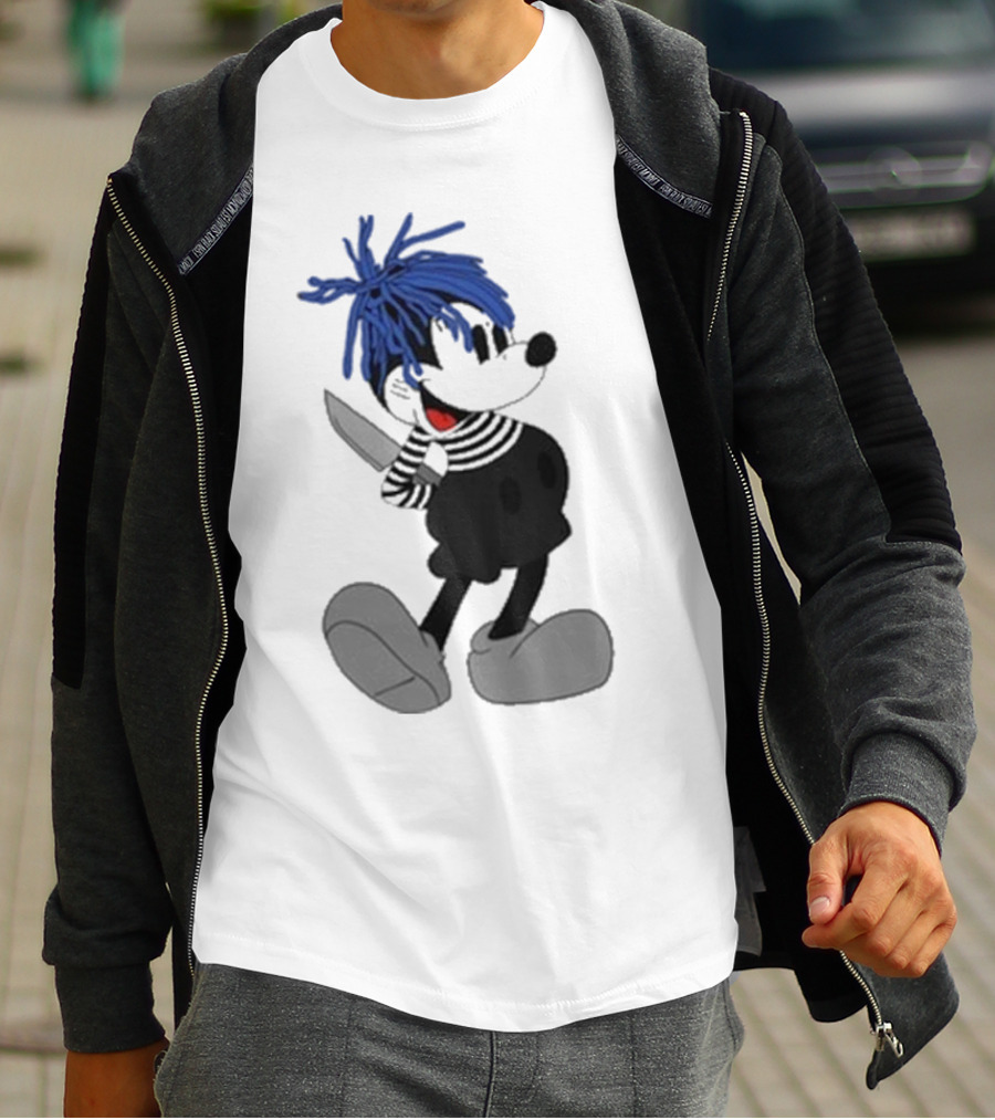Revenge X Sad Knife Character With Blue Hair And Red Eyes T-Shirt
